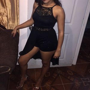 Beautiful,elegant short with a overlay jumpsuit!